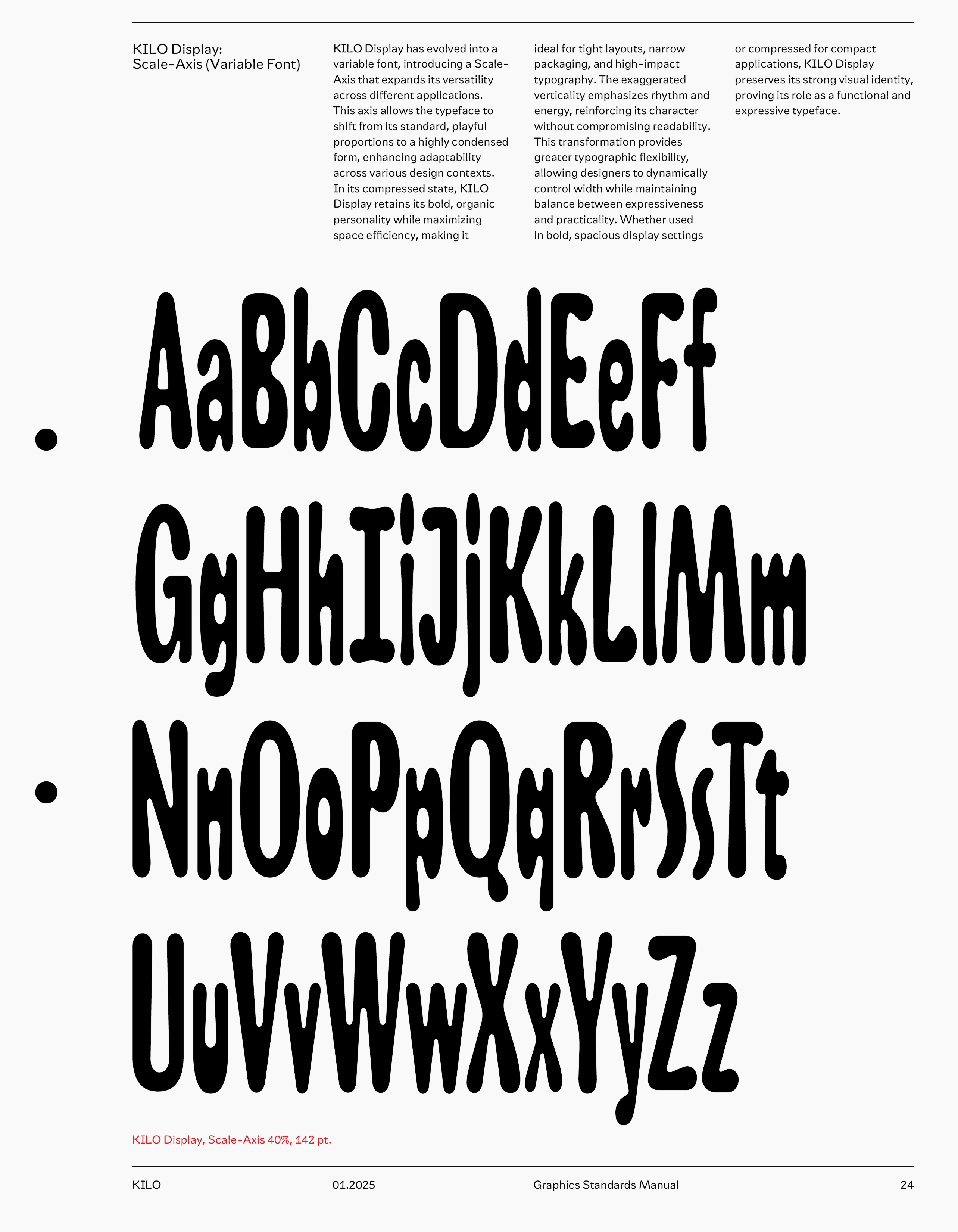 Kilo Display specimen A4